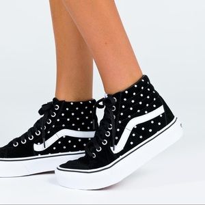 vans platform polka dot